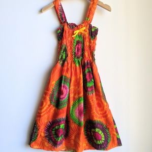 Girls Tie Dye Summer Dress Size 7 yrs